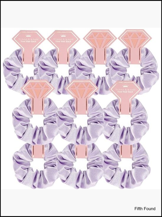 10 Pack Scrunchies for Bridesmaid Gifts - Hair Ties for Bachelorette Party main image 6